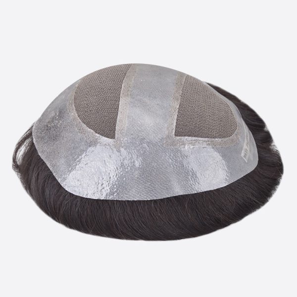 BLW059520 Men's Poly Lace Hair System Is Skin Base Toupee From Bono Hair