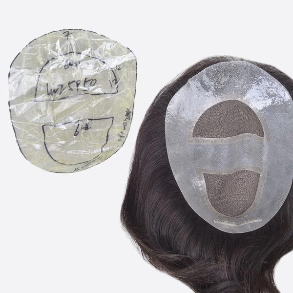 BLW059520 Men's Poly Lace Hair System Is Skin Base Toupee From Bono Hair