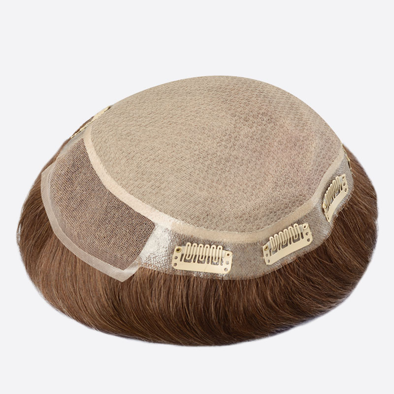 BLN68801 Clip On Toupee Is A Silk Top Hair System From Bono Hair