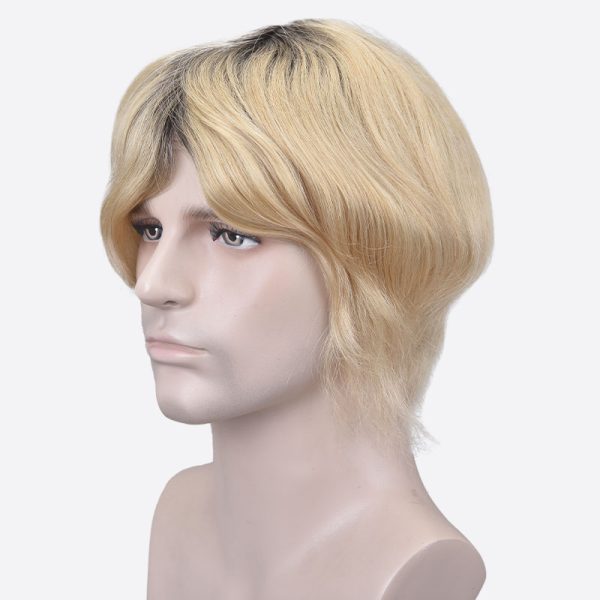 Dark Roots Blonde Hair System Is Bioskin Hair System From Bono Hair