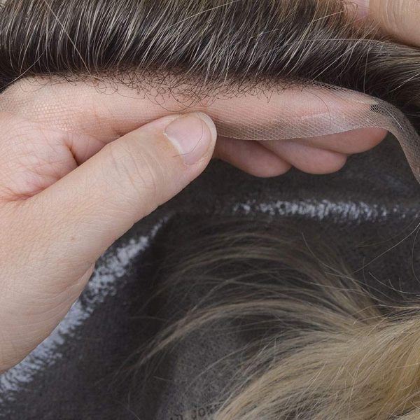 Dark Roots Blonde Hair System Is Bioskin Hair System From Bono Hair