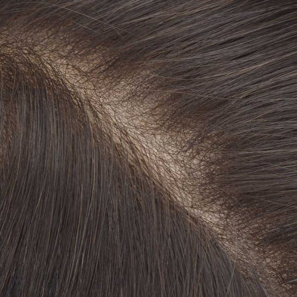 Blonde Streak In Front of Hair Wig For Men Is Custom Hair Replacement Toupee From Bono Hair