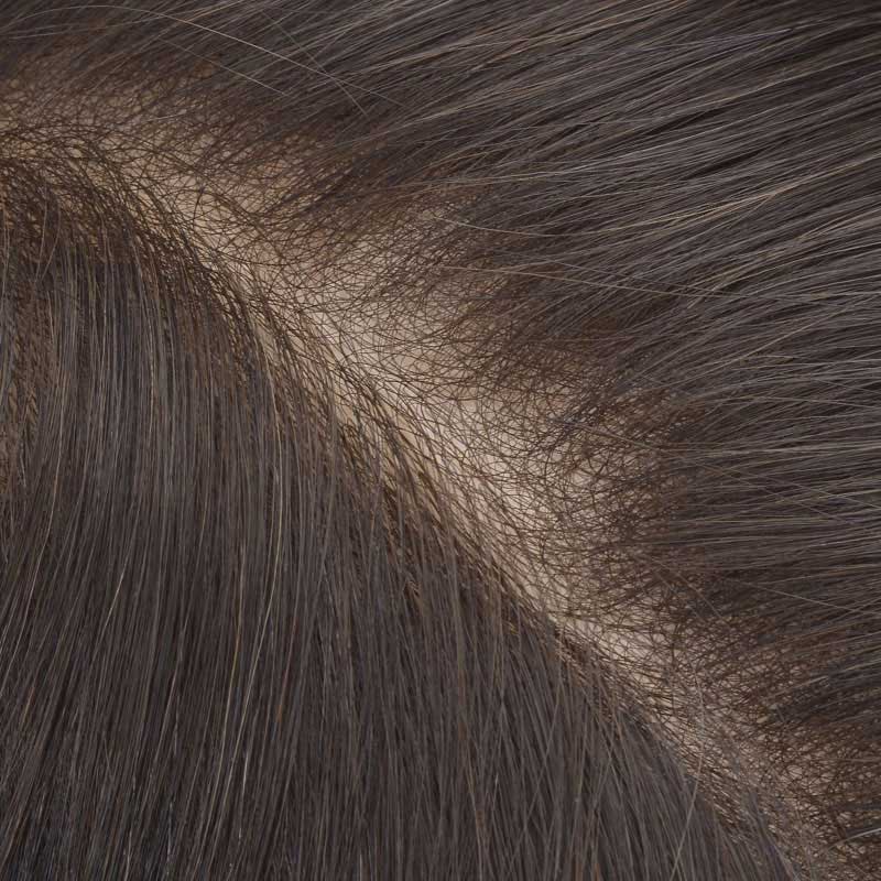 Blonde Streak In Front of Hair Wig For Men Is Custom Hair Replacement Toupee From Bono Hair