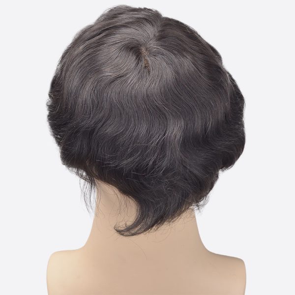 BH10D Lace Men’s Crown Hair Piece Wholesale Men’s Non Surgical Hair Replacement (1)