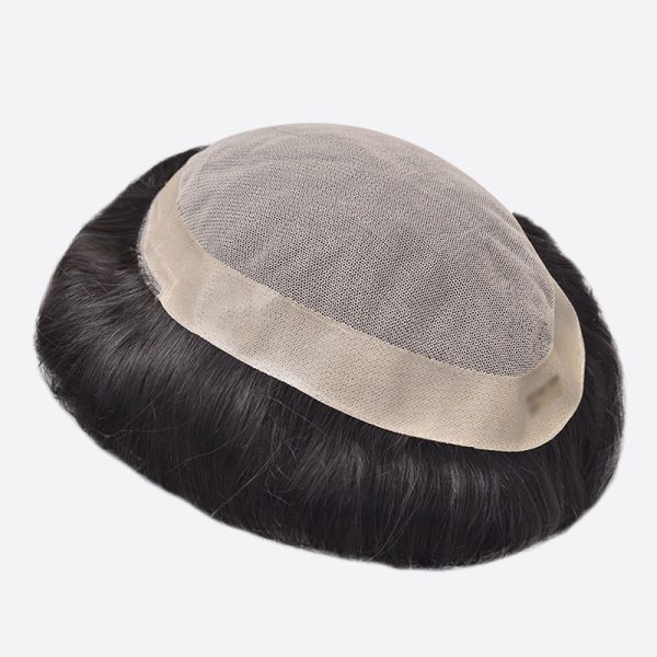 BH10D Lace Men’s Crown Hair Piece Wholesale Men’s Non Surgical Hair Replacement (1)