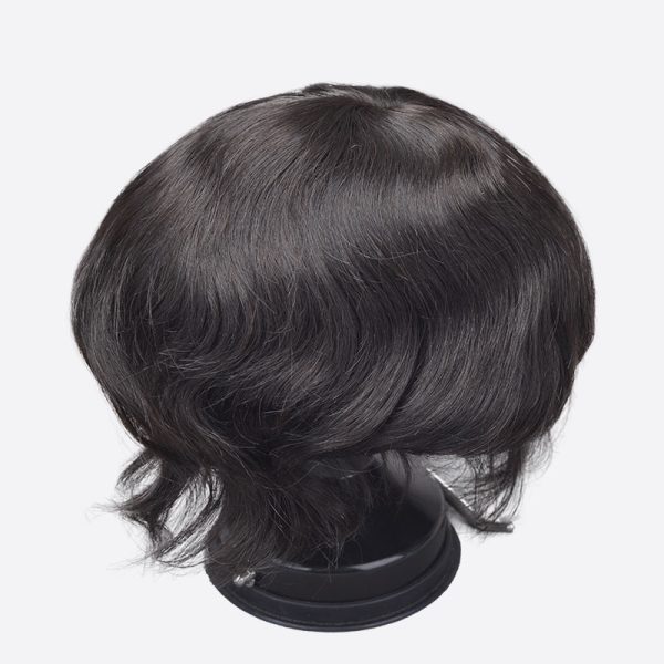 BH10D Lace Men’s Crown Hair Piece Wholesale Men’s Non Surgical Hair Replacement (1)