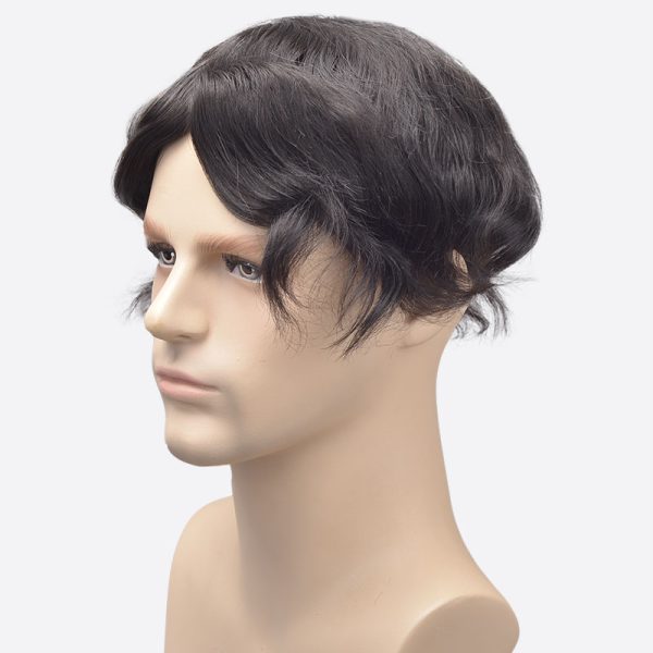 BH10D Lace Men’s Crown Hair Piece Wholesale Men’s Non Surgical Hair Replacement (1)