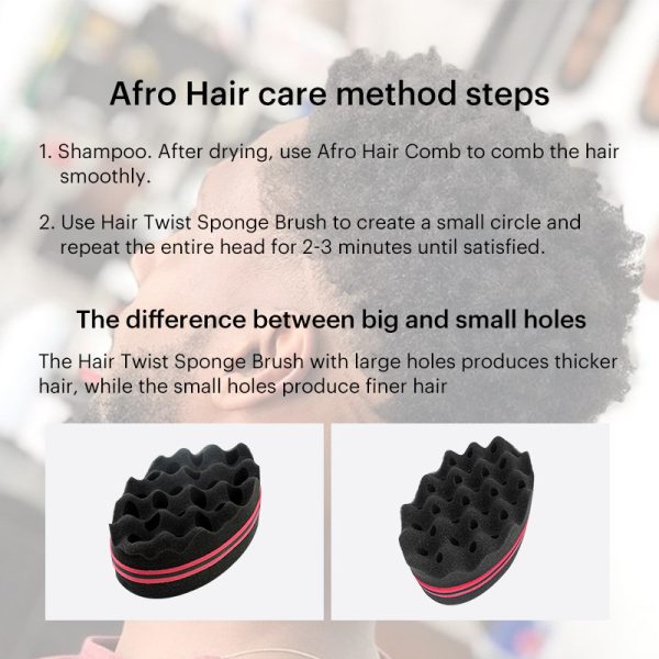 Afro Hair Comb And Hair Twist Sponge Brush From Bono Hair