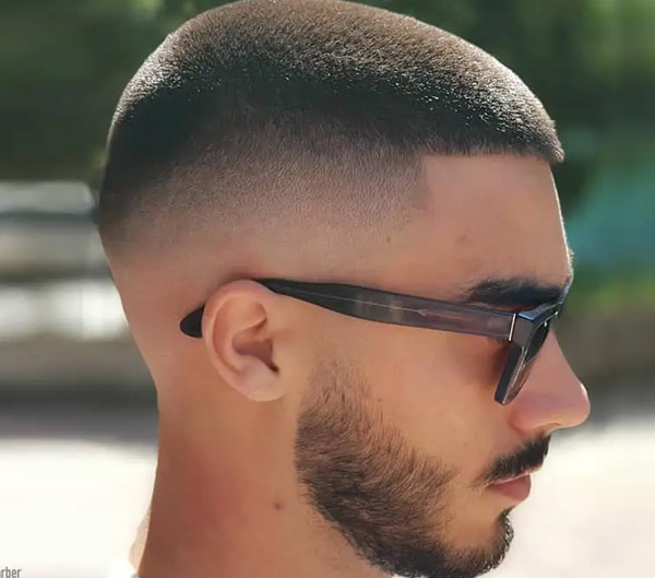 22.Simple Bald Fade and Crew Cut