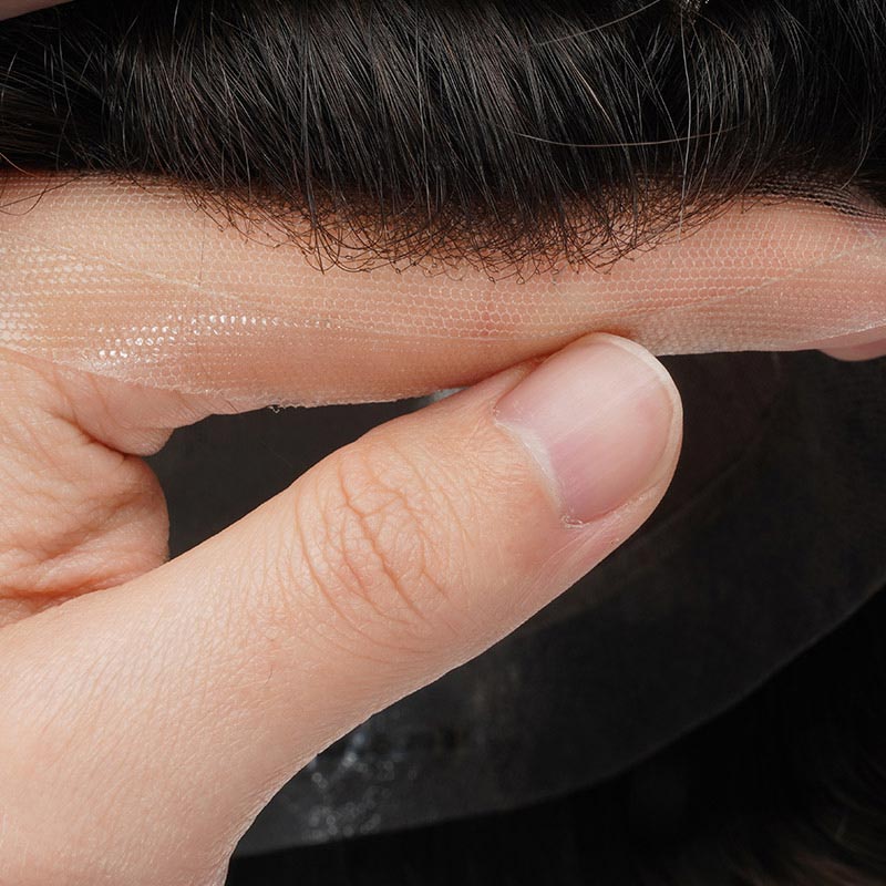 HOLLYWOODME Fine Mono Toupee Is French Lace Front Hair System From Bono Hair5