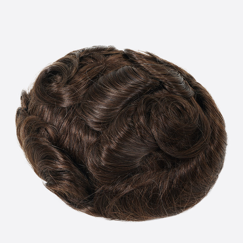 HOLLYWOODME Fine Mono Toupee Is French Lace Front Hair System From Bono Hair9