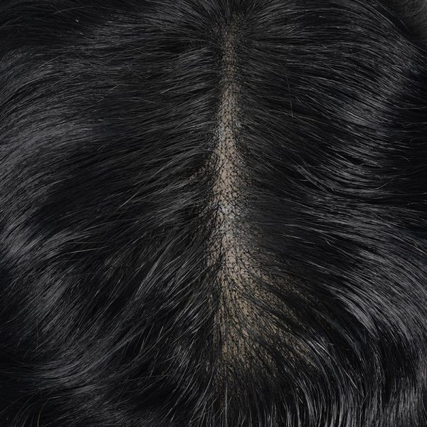 5BHFE Full Swiss Lace Hair System Is Men's Bleached Knots Toupee From Bono Hair