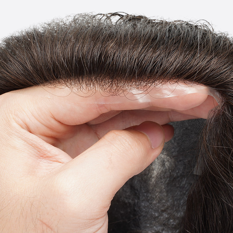7BH3 plus 0.03mm Ultra-Thin Skin Toupee Is Single Split Knots Hair Pieces From Bono Hair