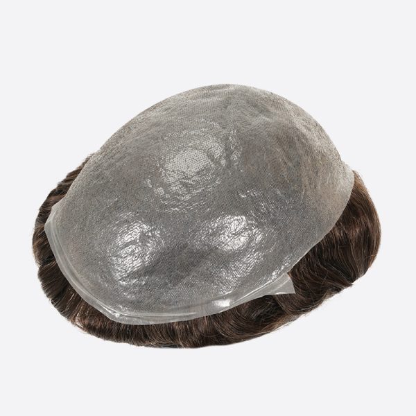 2BH4M Men's Skin Hair System Is Medium Density V-loop Hair Toupee From Bono Hair