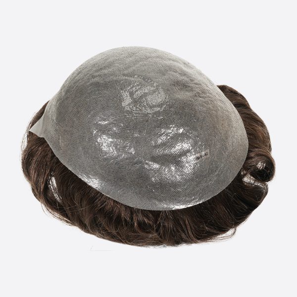 3BH4M Men's Skin Hair System Is Medium Density V-loop Hair Toupee From Bono Hair