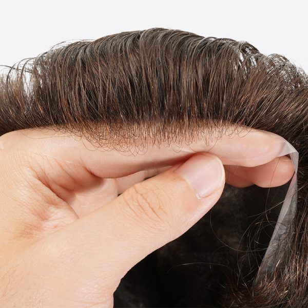5BH4M Men's Skin Hair System Is Medium Density V-loop Hair Toupee From Bono Hair