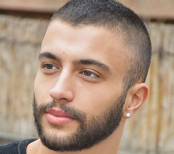 Buzz Cut with Beard-2025 Best Toupee Haircuts & Hair Styles For Men Wig