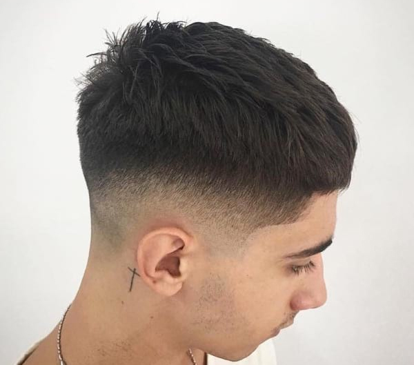 Crew Cut with Taper Fade-2025 Best Toupee Haircuts & Hair Styles For Men Wig