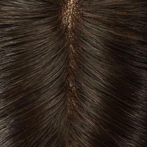 12Maddy Women's Hair Replacement System Is Human Hair Topper Hand-Tied From Bono Hair