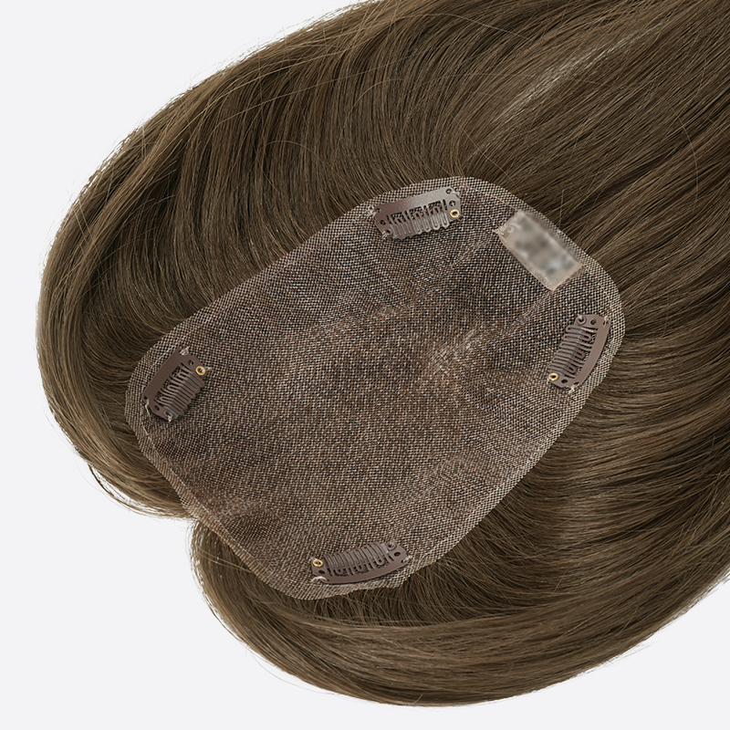 4Maddy Women's Hair Replacement System Is Human Hair Topper Hand-Tied From Bono Hair