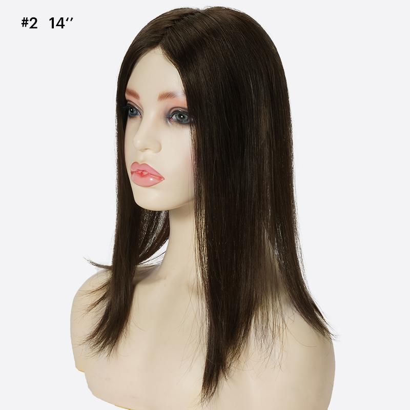6Maddy Women's Hair Replacement System Is Human Hair Topper Hand-Tied From Bono Hair