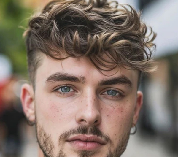 Sharp Waves with Caramel Highlights