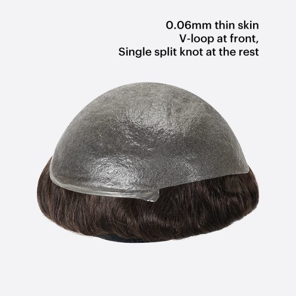 BHK Skin Hair System Is 0.04mm Men's Toupee From Bono Hair