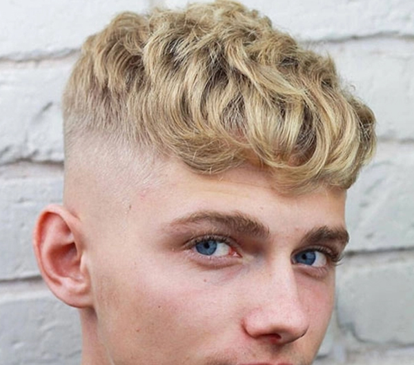 2. Caesar Cut in Dirty Blonde